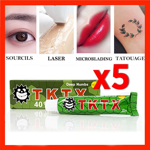 CREMA ANESTESICA TKTX 7 Pachet 5 CREME ANESTEZICE Verde 40% - Ofertă Limitată